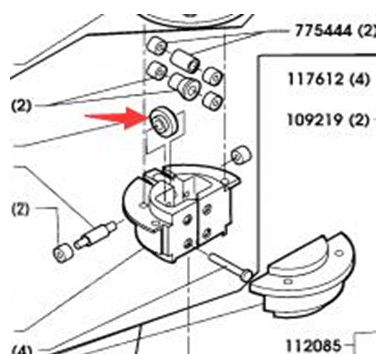 112093 Behind Blade Roller For Vector 7000 Cutter Parts VT7000 Auto Cutter Parts